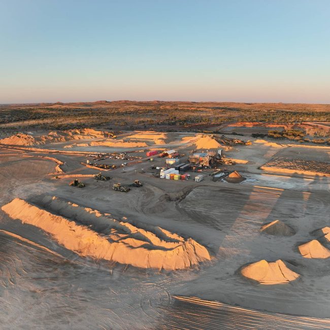 Aerial drone view of ardmore mine